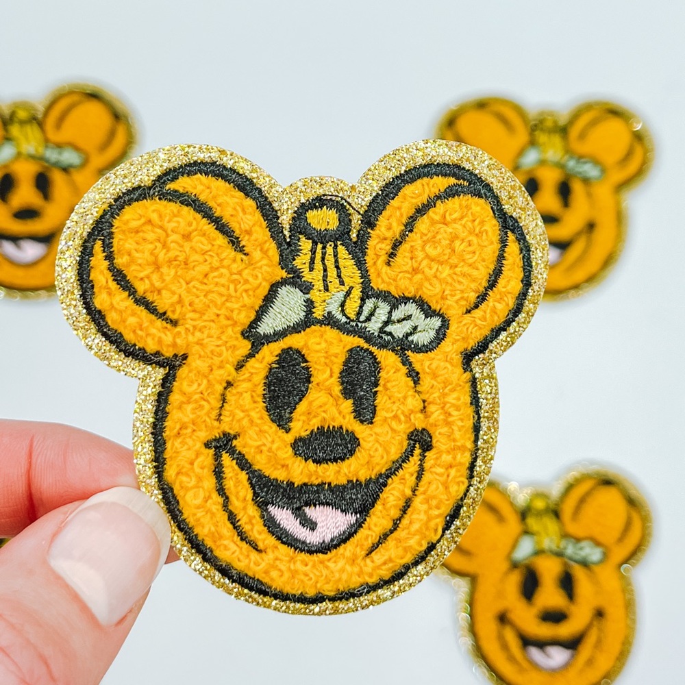 Pumpkin Mickey mouse Halloween chenille patch